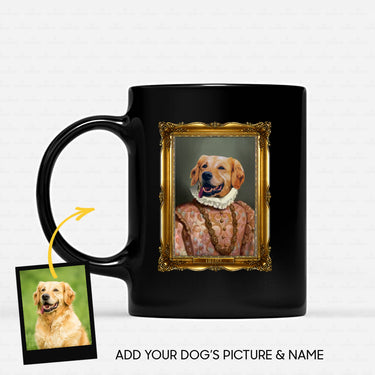 Personalized Dog Gift Idea - Royal Dog's Portrait 3 For Dog Lovers - Black Mug